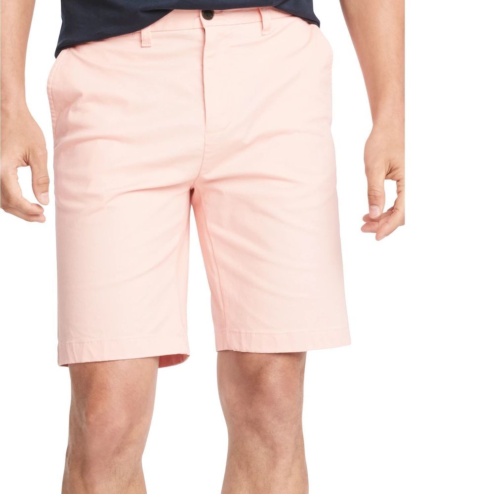 Tommy Hilfiger Mens Classic-Fit Pink Size 42 Khakis Chinos Shorts